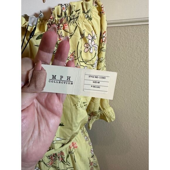 Women's‎ MPH Collection Dress, Yellow Floral, Size M - Picture 4 of 7